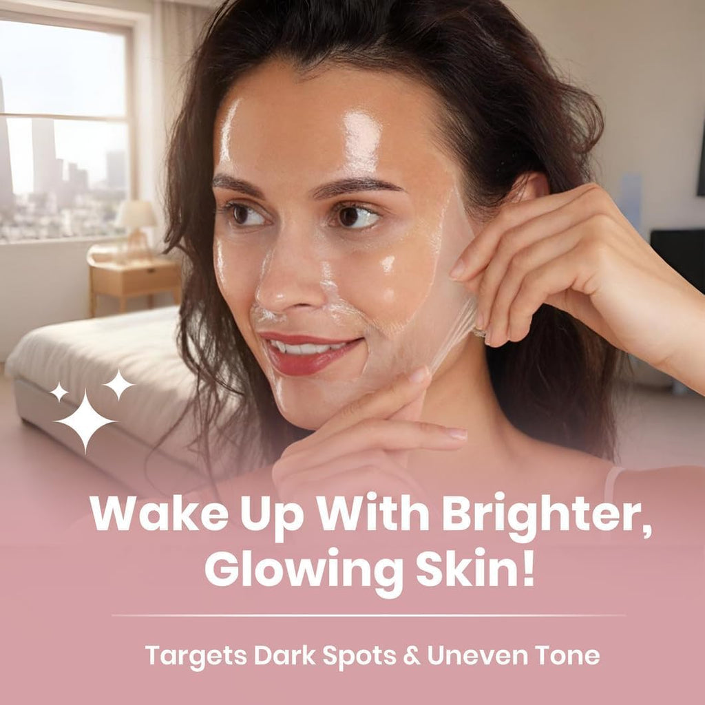 Official YURI Collagen Overnight Wrapping Peel off Face Mask, Overnight Collagen Face Mask Easy Peel off Facial Mask Skin Care Night Mask, Reduce Fine Lines Dullness, Anti-Aging Skin Car
